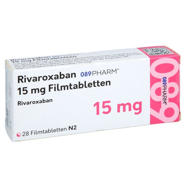 Rivaroxaban 089pharm 15 Mg Filmtabletten 28 St