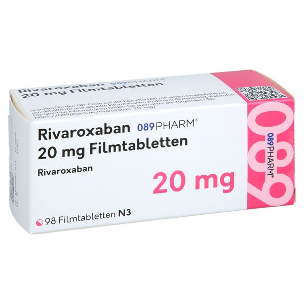Rivaroxaban 089pharm 20 Mg Filmtabletten 98 St