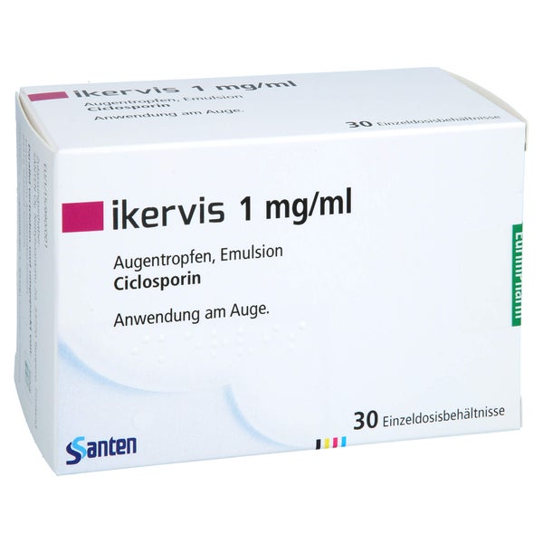 Ikervis 1 Mg/ml Augentropfen Emuls.Einze 30X0,3 ml
