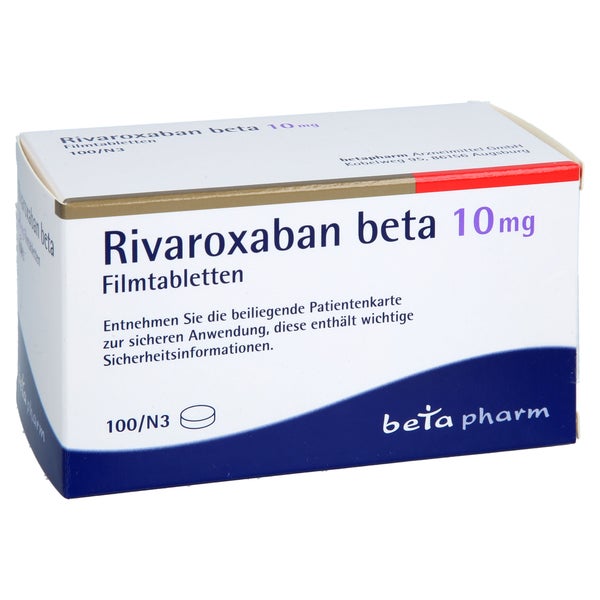Rivaroxaban Beta 10 Mg Filmtabletten 100 St