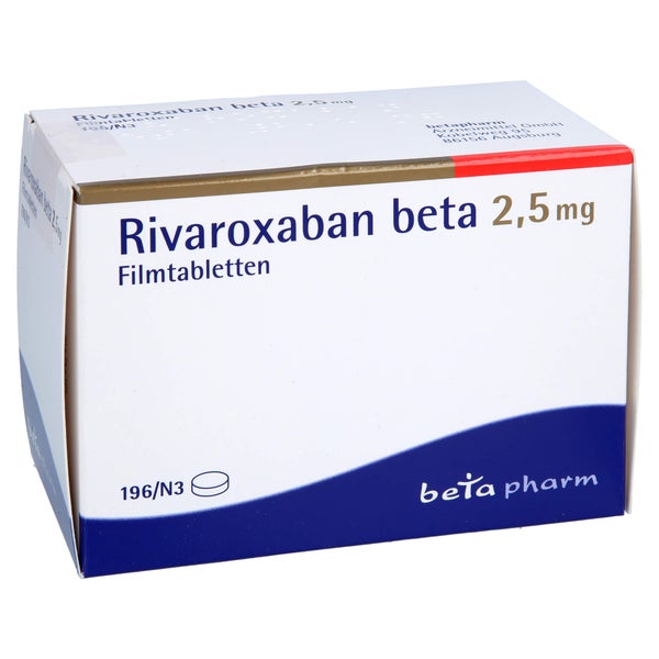 Rivaroxaban Beta 2,5 Mg Filmtabletten 196 St