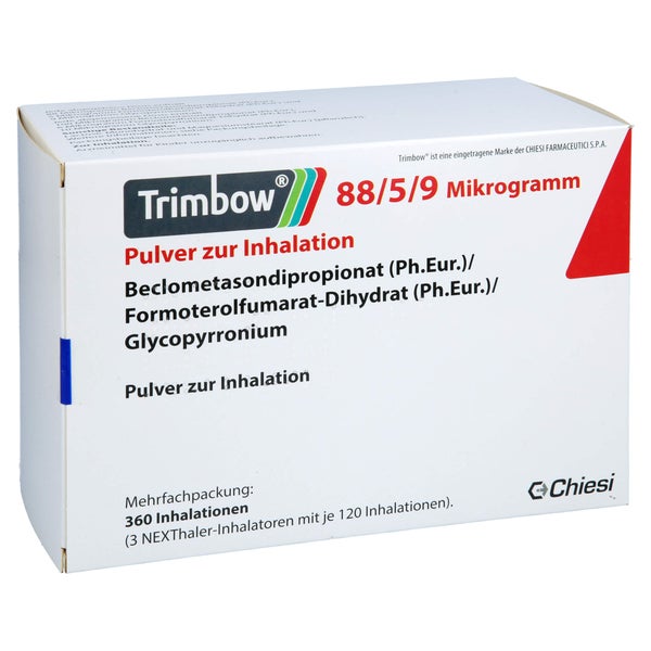 Trimbow 88/5/9 µg 360ED Plv.z.Inhalation 3 St