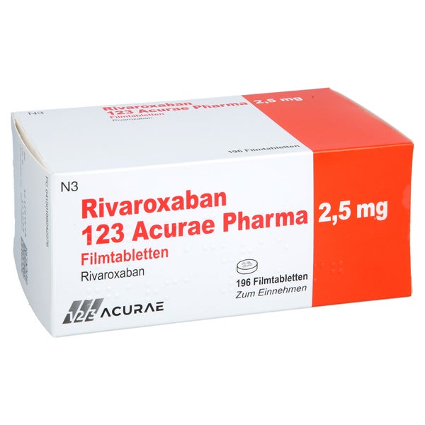 Rivaroxaban 123 Acurae Pharma 2,5 Mg Filmtabletten 196 St