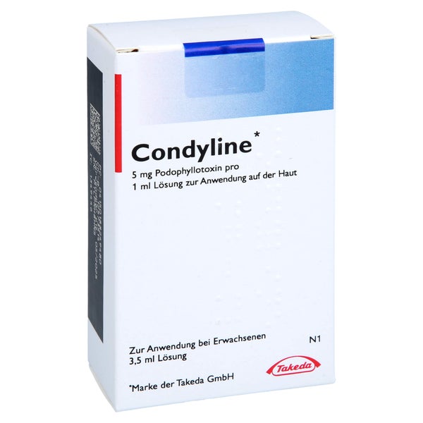 Condyline 5 Mg/ml Lösung z.Anwendung auf 3,5 ml