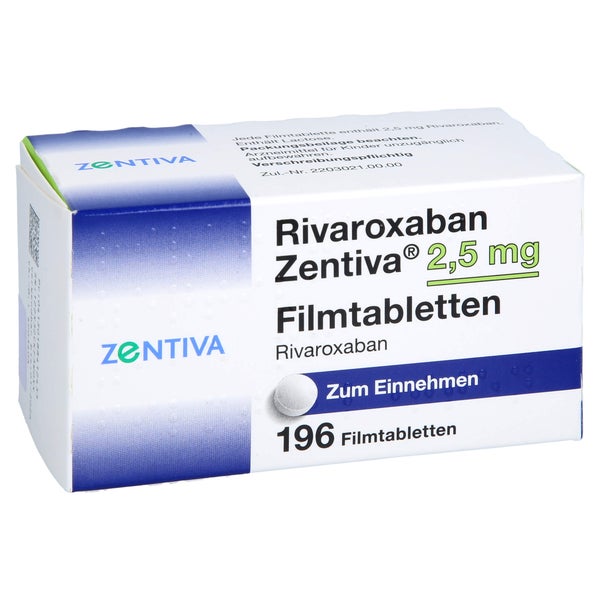Rivaroxaban Zentiva 2,5 Mg Filmtabletten 196 St