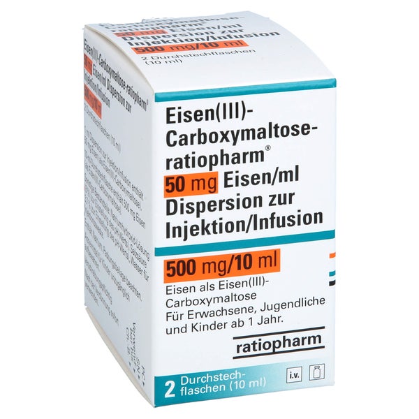 Eisen Iii-carboxymaltose-ratio 50mg Eisen/ml 500mg 2X10 ml