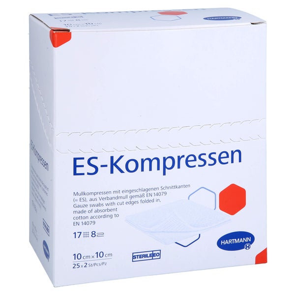 Es Kompressen Steril 10x10cm 8fach 25X2 St