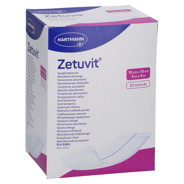 Zetuvit Saugkompressen Steril 10x10cm 25 St