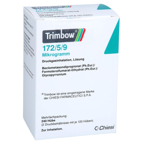 Trimbow 172 µg/5 µg/9 µg 120 Hub Druckga 2 St