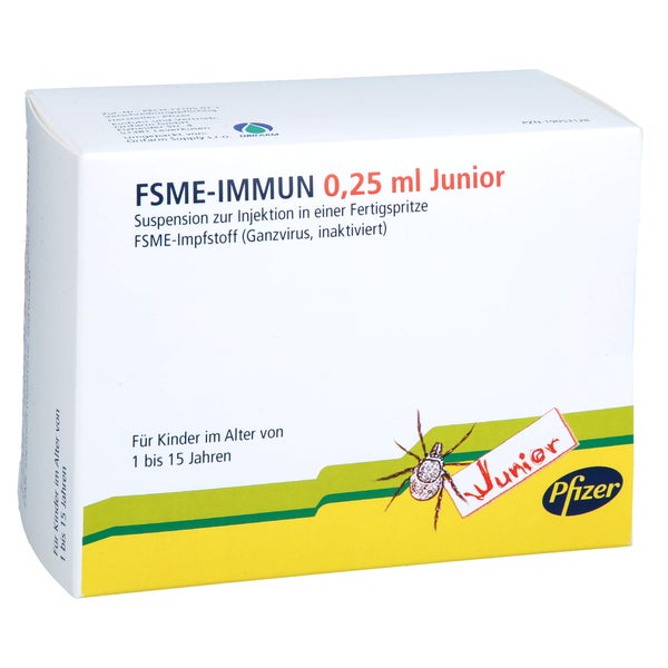 Fsme-immun 0,25 Ml Junior Injek.sus.i.e.fertigspr. 10 St