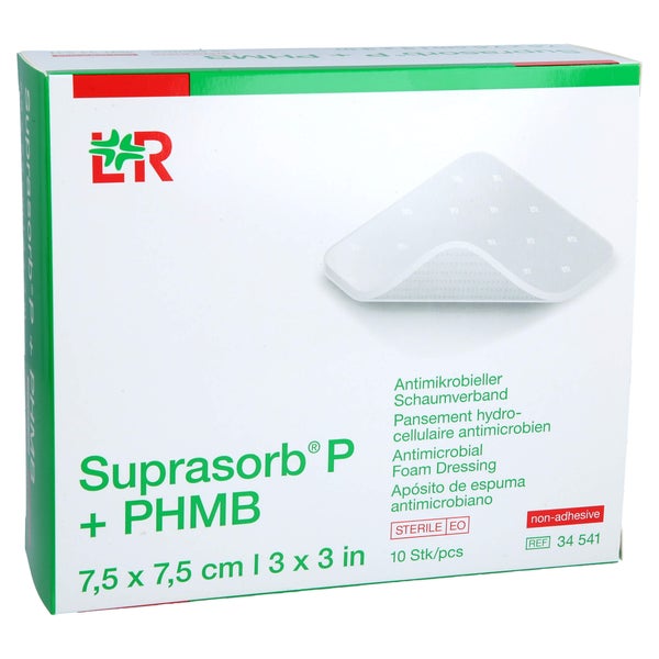 Suprasorb P+phmb Schaumverband 7,5x7,5 Cm 10 St