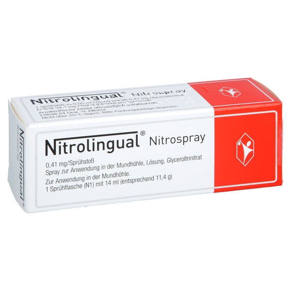Nitrolingual Nitrospray 0,41 Mg/sprühstoß Anw.mund 11,4 g