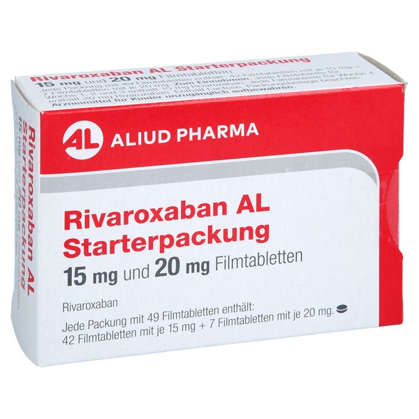 Rivaroxaban Al Starterpackung 15 Mg Und 20 Mg Fta 1 P