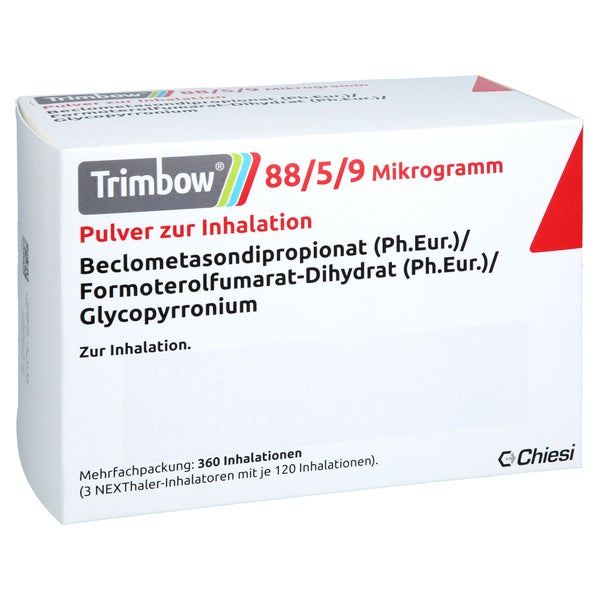 Trimbow 88/5/9 µg 360ed Plv.z.inhalation Nexthaler 3 St