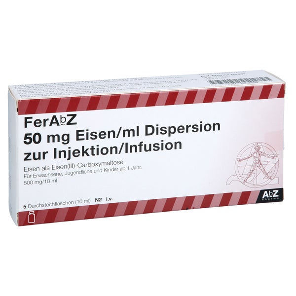 Ferabz 50 Mg Eisen/ml Dispers.z.inj.-/inf.500mg 5X10 ml