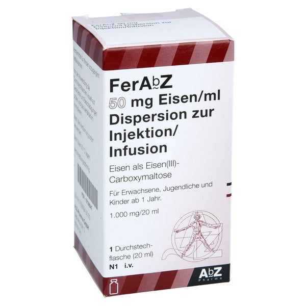 Ferabz 50 Mg Eisen/ml Dispers.z.inj.-/inf.1000mg 1X20 ml