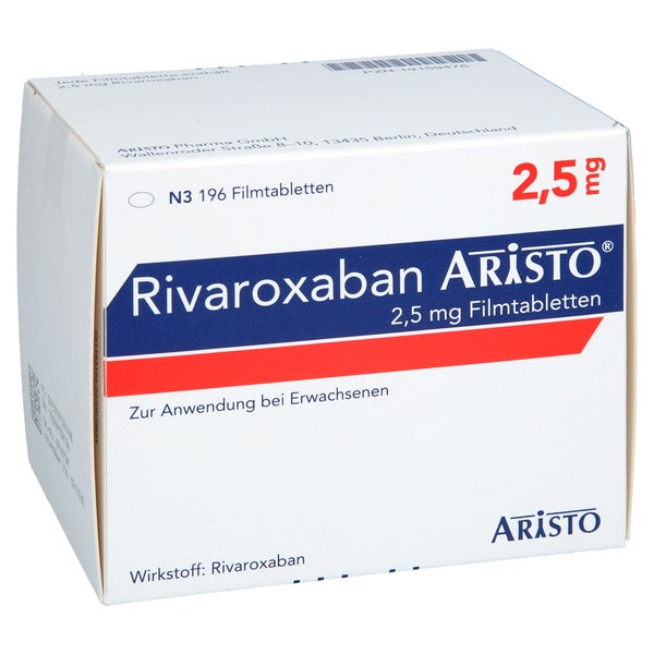 Rivaroxaban Aristo 2,5 Mg Filmtabletten 196 St