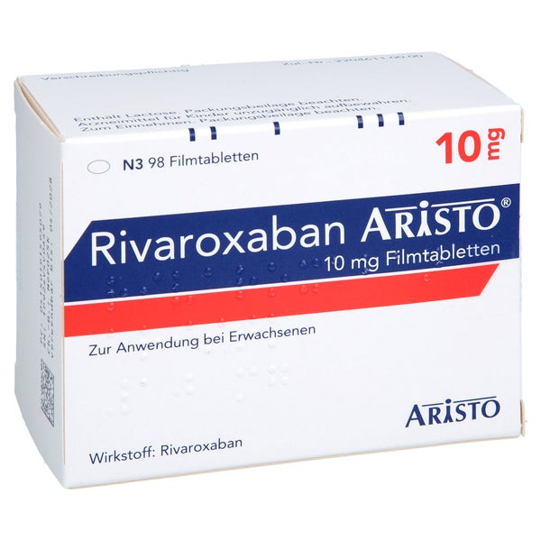 Rivaroxaban Aristo 10 Mg Filmtabletten 98 St
