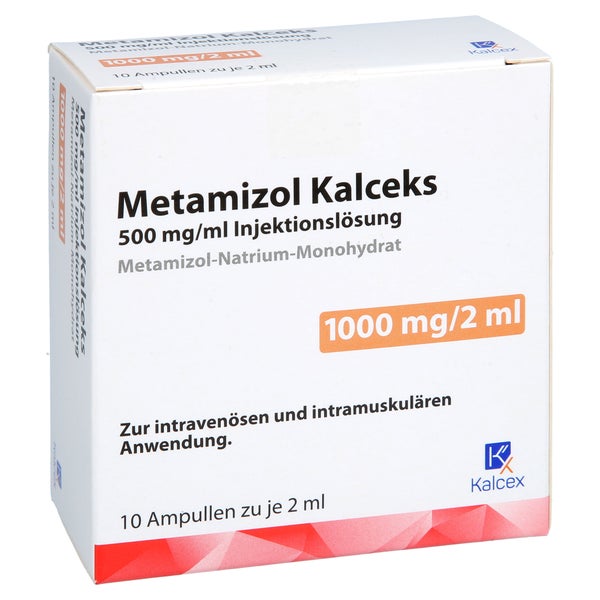 Metamizol Kalceks 500 Mg/ml 2 Ml Inj.-lsg.amp. 10X2 ml
