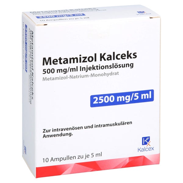 Metamizol Kalceks 500 Mg/ml 5 Ml Inj.-lsg.amp. 10X5 ml