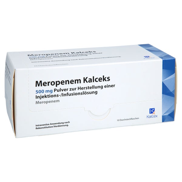 Meropenem Kalceks 500 Mg Plv.z.her.e.inj.-/inf.-l. 10 St