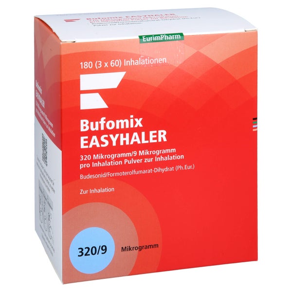 Bufomix Easyhaler 320/9 µg/dosis 3x60ed Inh.-p. 3 St