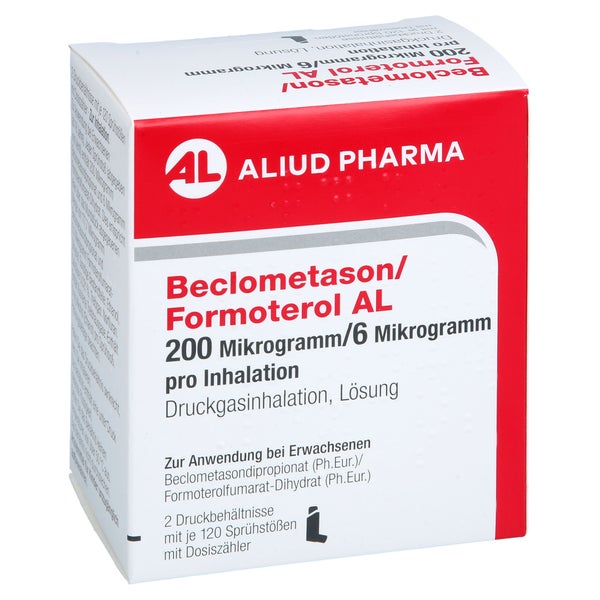 Beclometason/formoterol Al 200/6 µg 2x120 Hub 2 St