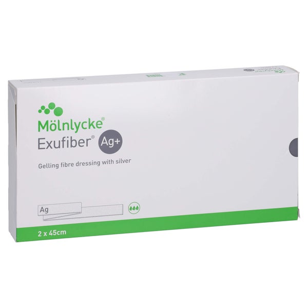 Exufiber Ag+ 2x45 cm gelbild.Faserverb.m 5 St