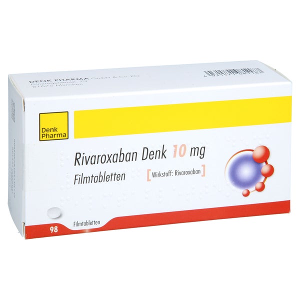 Rivaroxaban Denk 10 Mg Filmtabletten 98 St