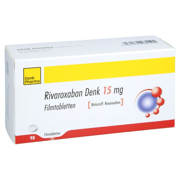 Rivaroxaban Denk 15 Mg Filmtabletten 98 St
