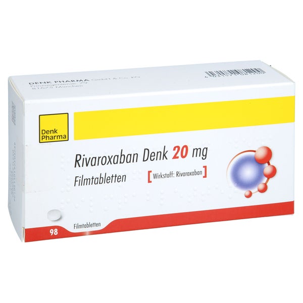 Rivaroxaban Denk 20 Mg Filmtabletten 98 St