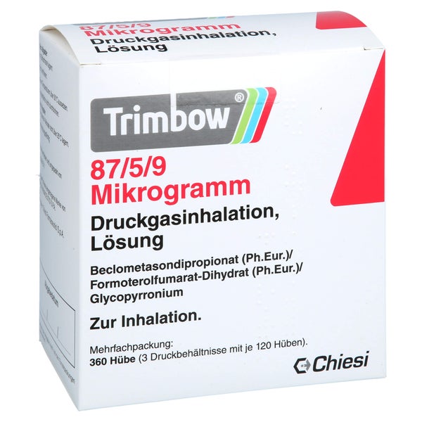 Trimbow 87 µg/5 µg/9 µg 120 Hub Druckgasinhalation 3 St