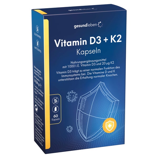 Gesund Leben Vitamin D3+k2 Weichkapseln 60 St