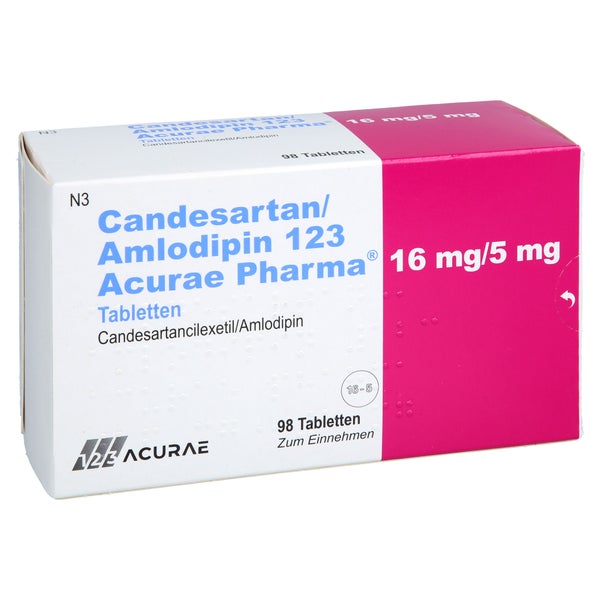 Candesartan/amlodipin 123 Acurae Pharma 16 Mg/5 Mg 98 St