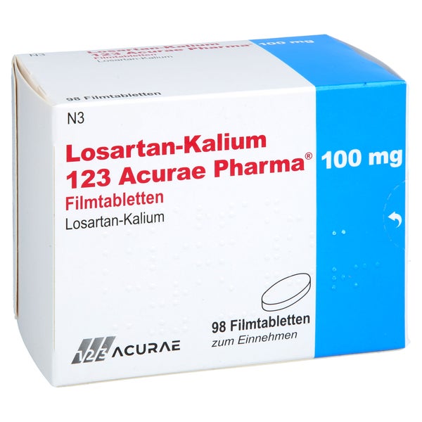 Losartan-kalium 123 Acurae Pharma 100 Mg Filmtabl. 98 St