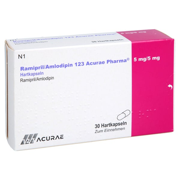 Ramipril/amlodipin 123 Acurae Pharma 5mg/5mg Hkp 30 St