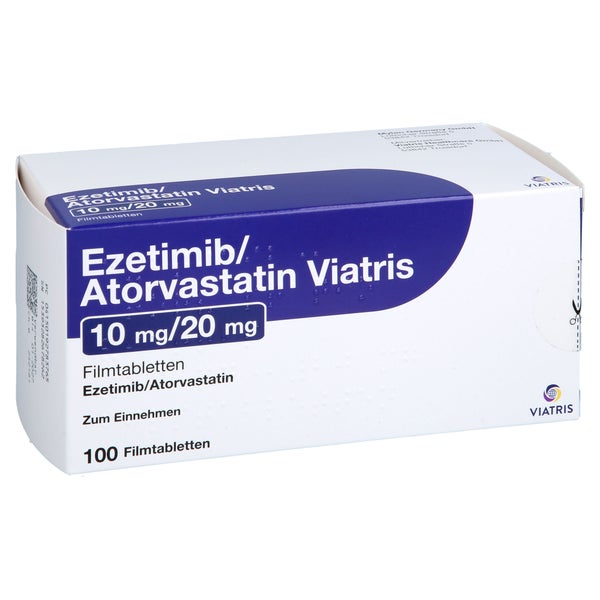 Ezetimib/atorvastatin Viatris 10 Mg/20 Mg Filmtab. 100 St