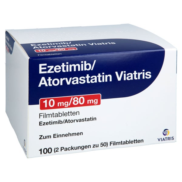 Ezetimib/atorvastatin Viatris 10 Mg/80 Mg Filmtab. 100 St