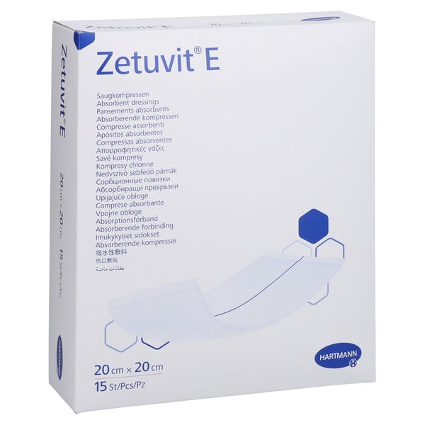 Zetuvit E Saugkompressen Steril 20x20 Cm 15 St