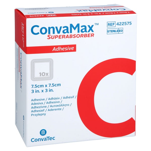 Convamax Superabsorber AdhÄsiv 7.5x7.5 Cm 10 St