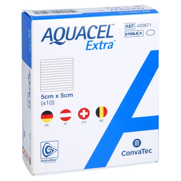 Aquacel Extra 5x5 Cm Verband 10 St