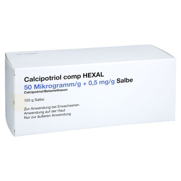 Calcipotriol Comp Hexal 50 µg/g + 0,5 Mg/g Salbe 120 g