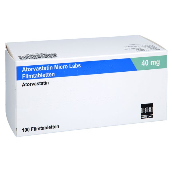 Atorvastatin Micro Labs 40 Mg Filmtabletten 100 St