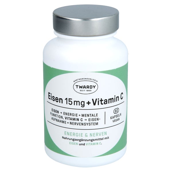 Eisen 15 Mg+vitamin C Vegan Kapseln 60 St