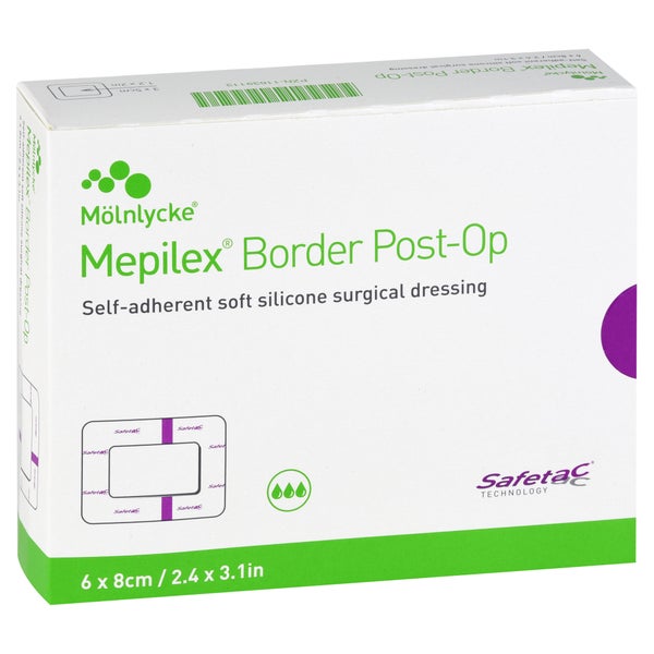 Mepilex Border Post-op Verband Haftend 6x8 Cm 10 St