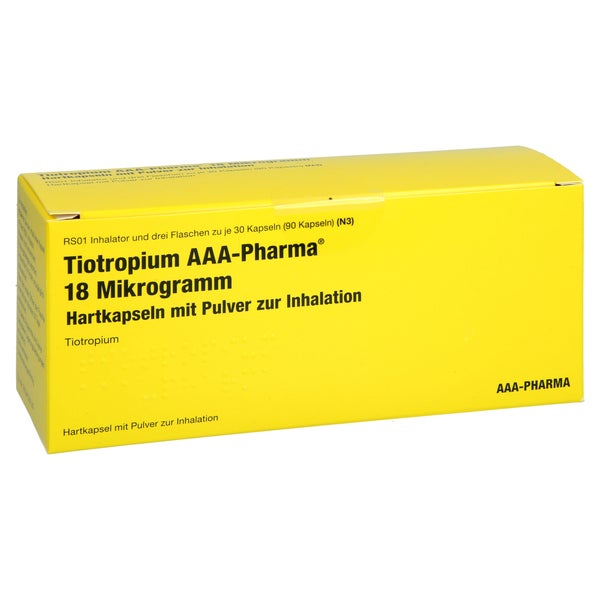 Tiotropium Aaa-pharma 18µg Hkp.m.plv.z.inh+inhaler 90 St