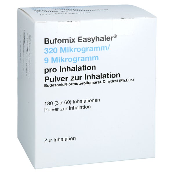 Bufomix Easyhaler 320/9 µg/dosis 3x60ed Inh.-p. 3 St