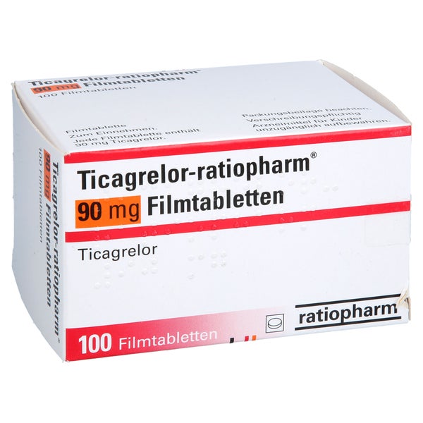 Ticagrelor-ratiopharm 90 Mg Filmtabletten 100 St