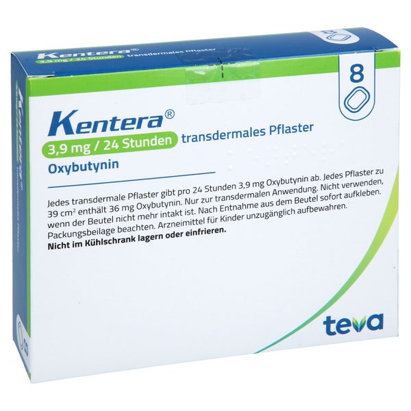 Kentera 3,9 Mg/24 Stunden Transdermale Pflaster 8 St