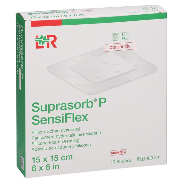 Suprasorb P Sensiflex Border Lite 15x15cm 10 St